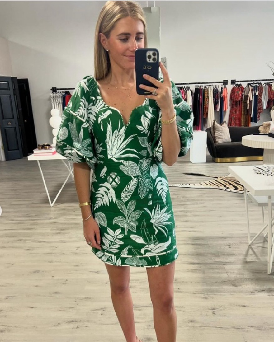slim fit dress slacks Well Versed Pleated Mini Dress Forest Green main image 0