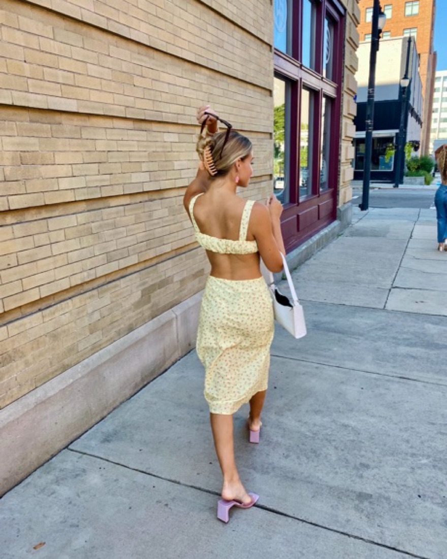 Princess Polly yellow & pink flowers Set - Image 3