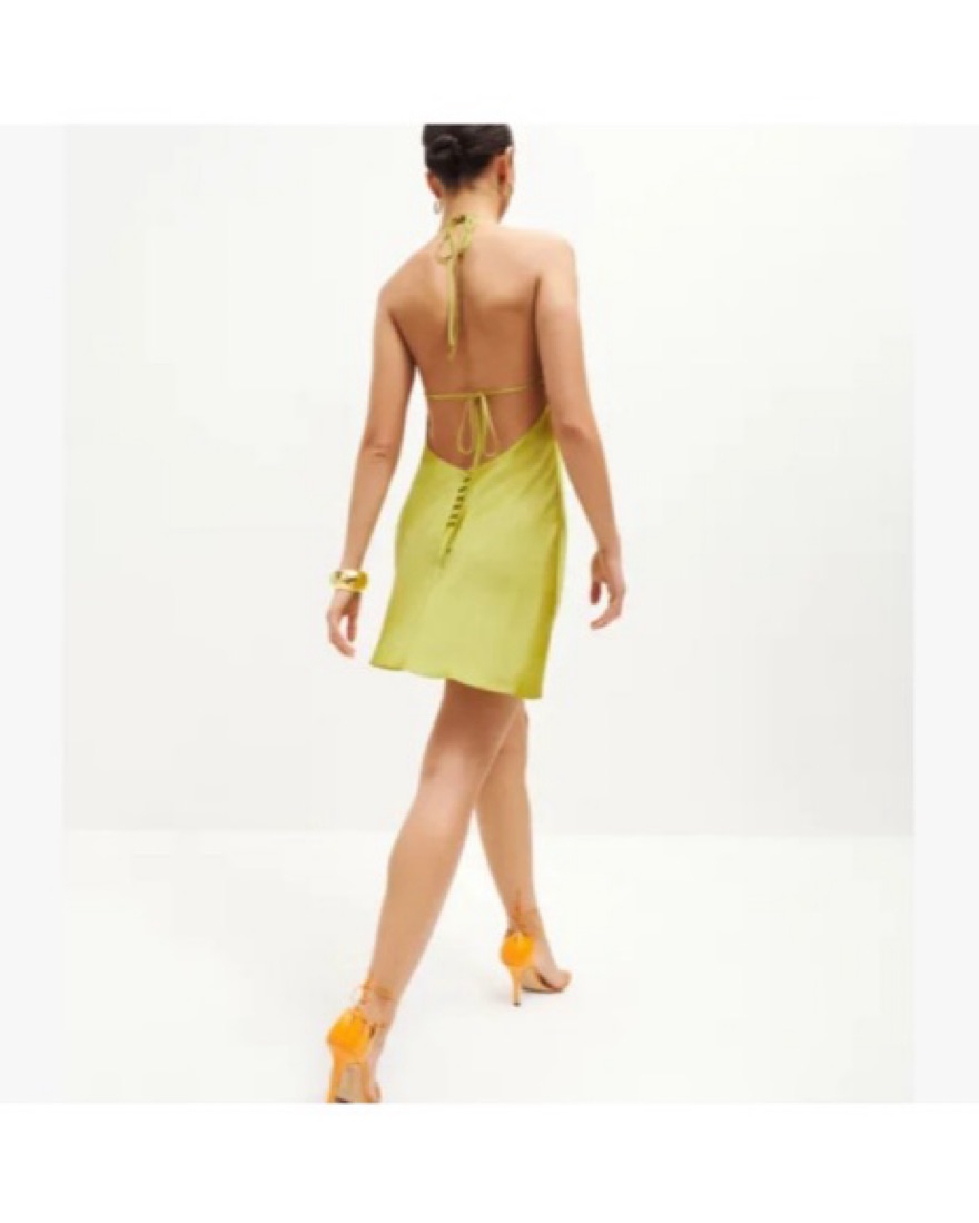 Reformation Satin Halter dress by Reformation - Pickle
