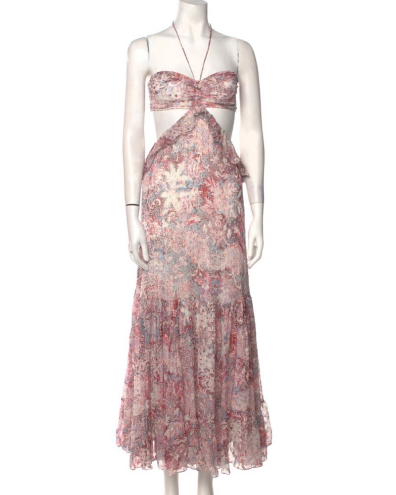 Rococo sand Floral Halter Maxi Dress by Rococo Sand - Pickle