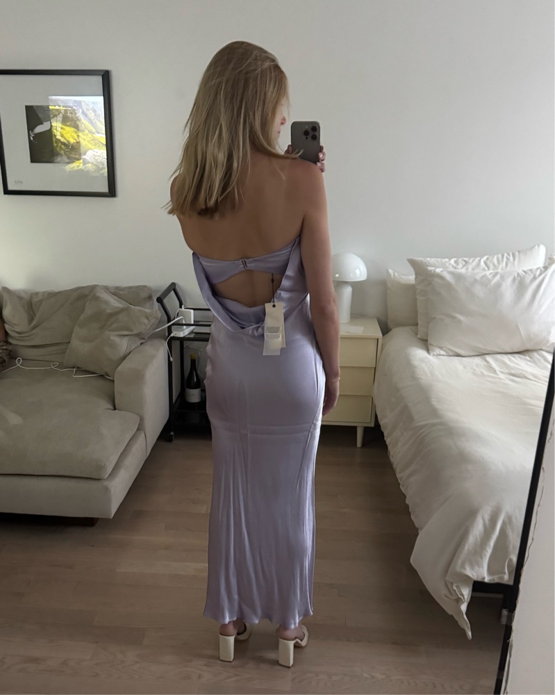 chinese dress ladies Bec + Bridge Leilah Drape Midi Dress in Purple