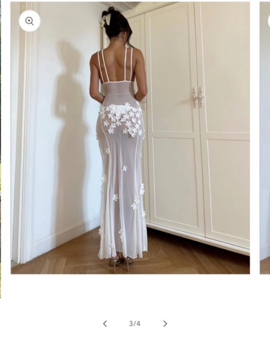 Mixedgals Mesh White Dress - Image 2