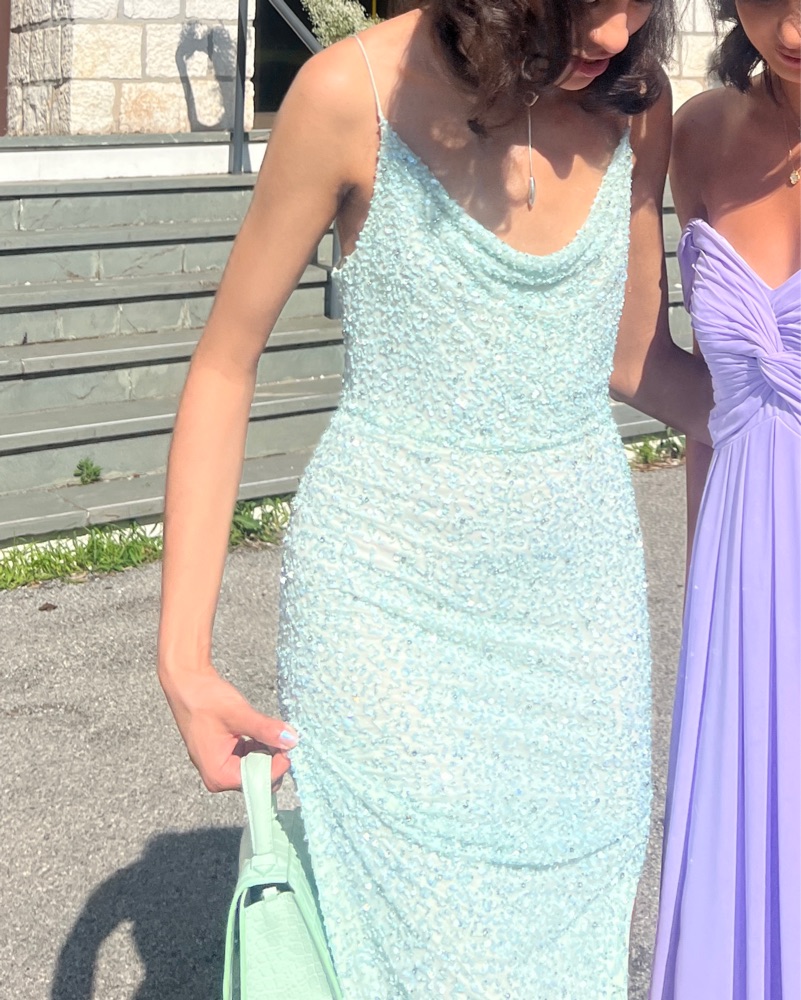 Mint Green Retrofete Evening Dress by Retrofete - Pickle