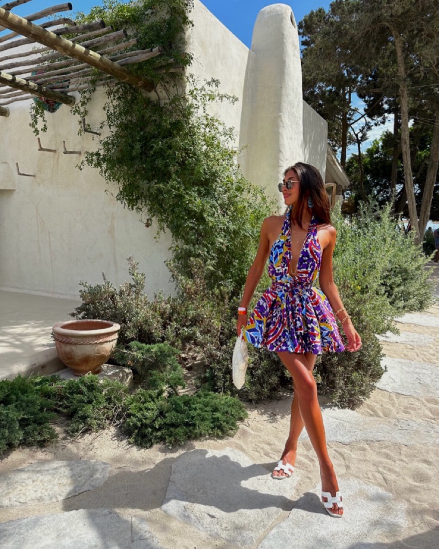 halter floral dress maxi Floral Halter Neck Maxi Tiered Dress main image 0