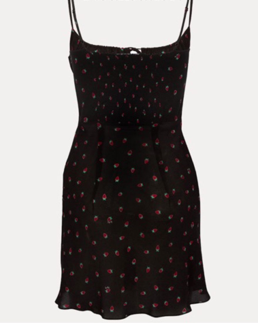 blue dress for baby girl Black and Glitter Strawberry Print Heart and Soul Babydoll Dress