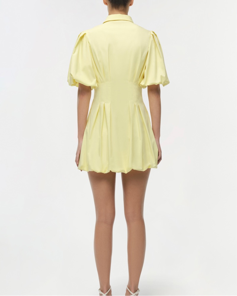 Yellow Simkhai Bubble Dress by Jonathan Simkhai - Pickle