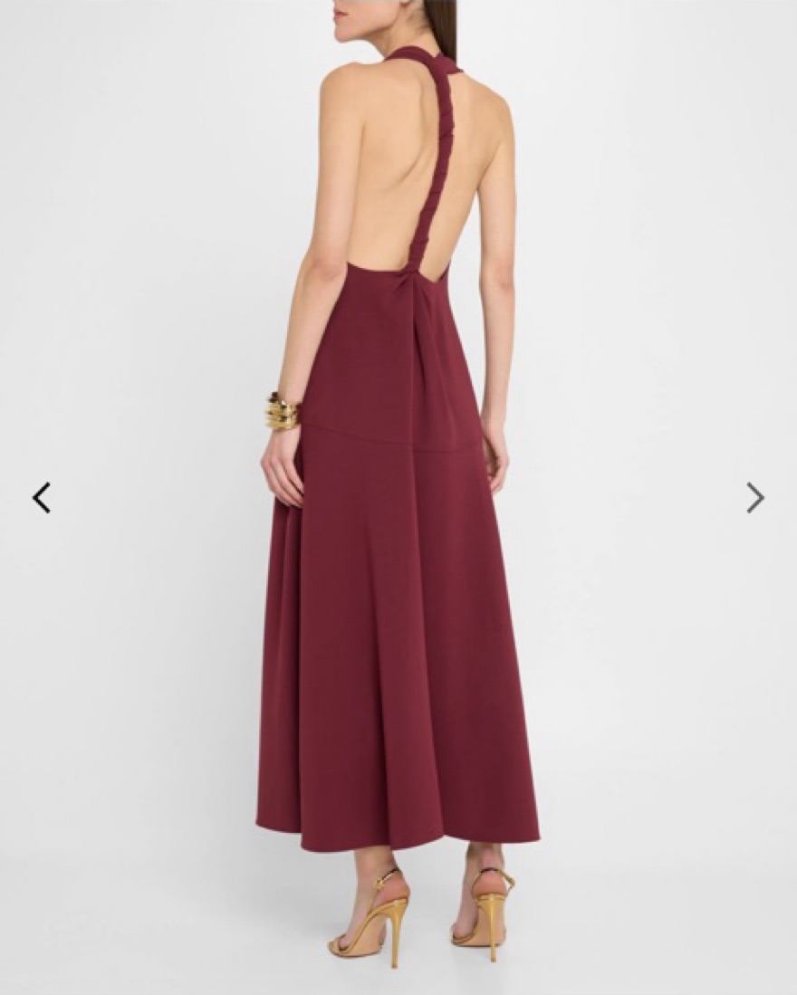 Proenza Schouler Plunging Halter Dress by Proenza Schouler - Pickle