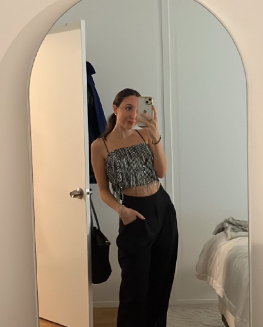 Zara Sparkly Fringe Top  - Image 1