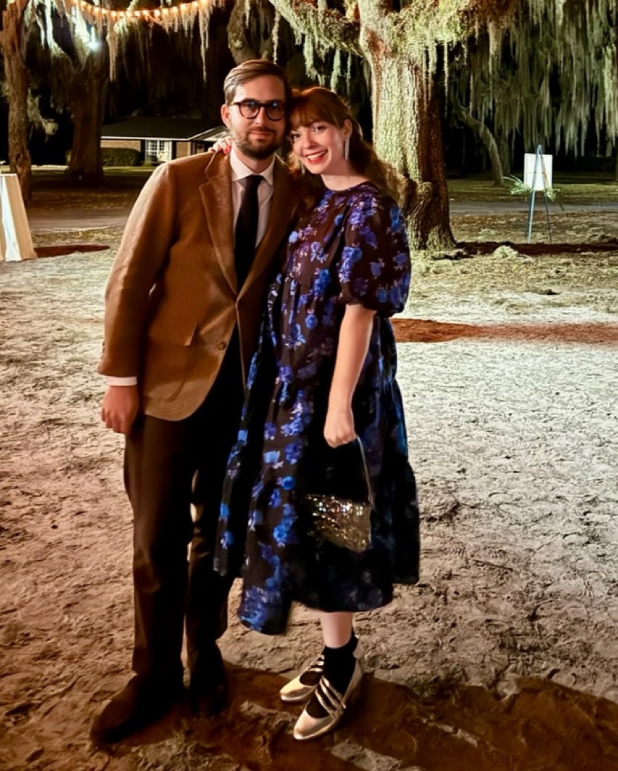 Crās CPH floral Blue & Black Midi Dress - Image 1