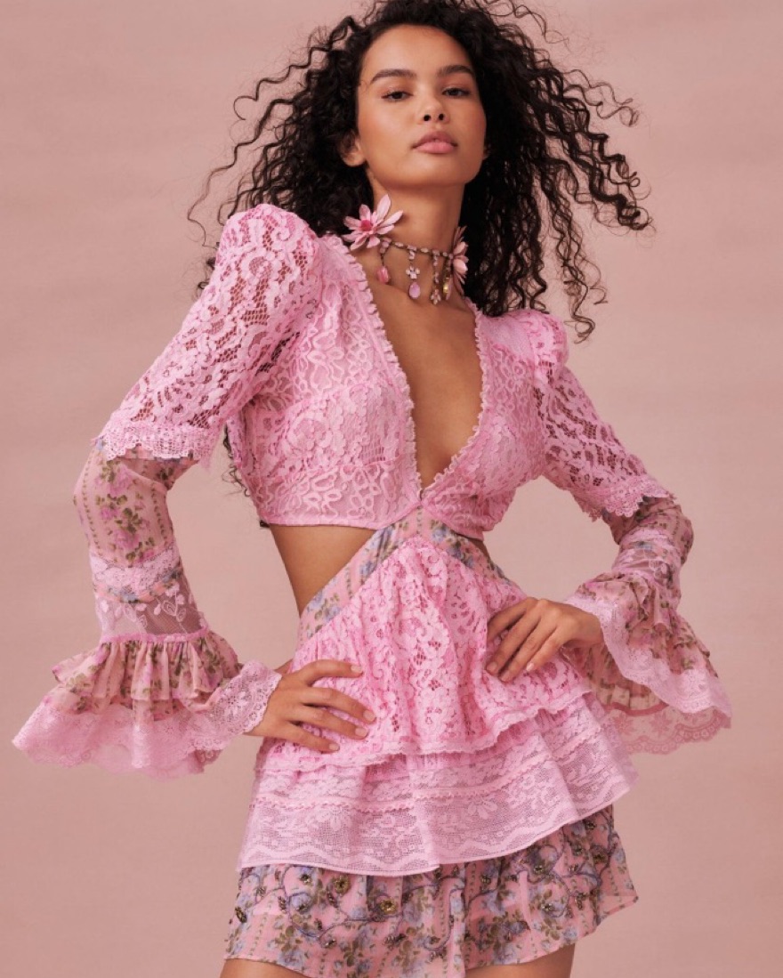 Lace Cutout Girly LoveShackFancy Dress by LoveShackFancy - Pickle