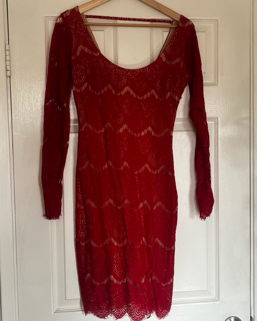 Red Lace Dress - Image 2