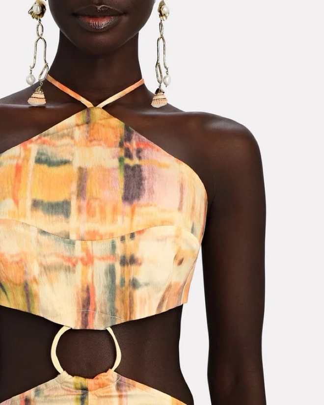 Cult Gaia Nadeesha Cutout Linen Dress by Cult Gaia - Pickle