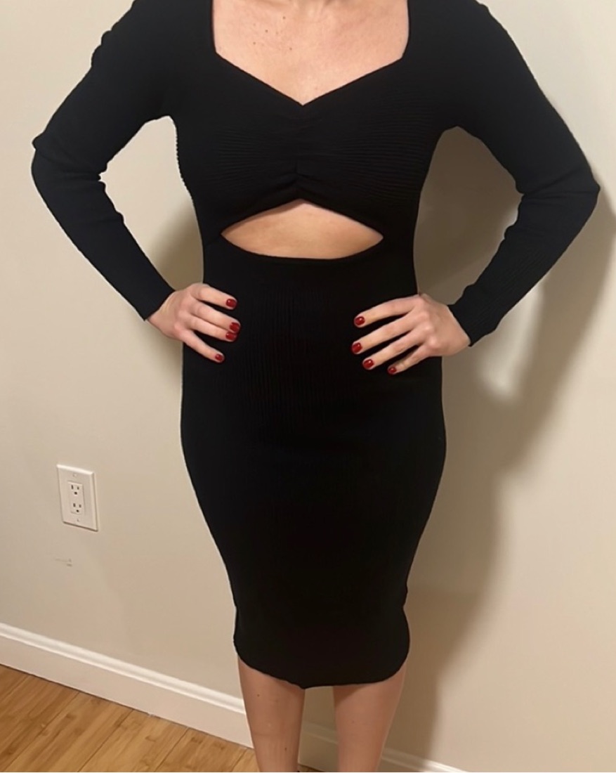 Abercrombie Black Sweater Dress Midi - Image 1