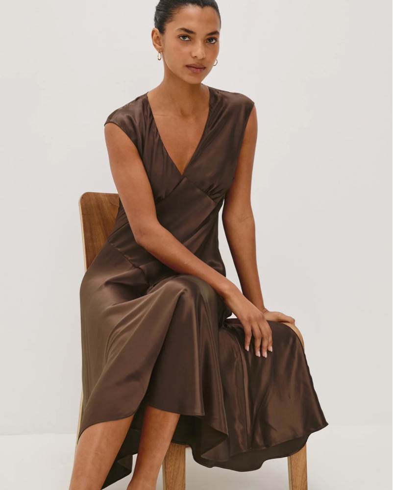 chocolate brown wrap dress How I Feel Halter Maxi Dress Chocolate