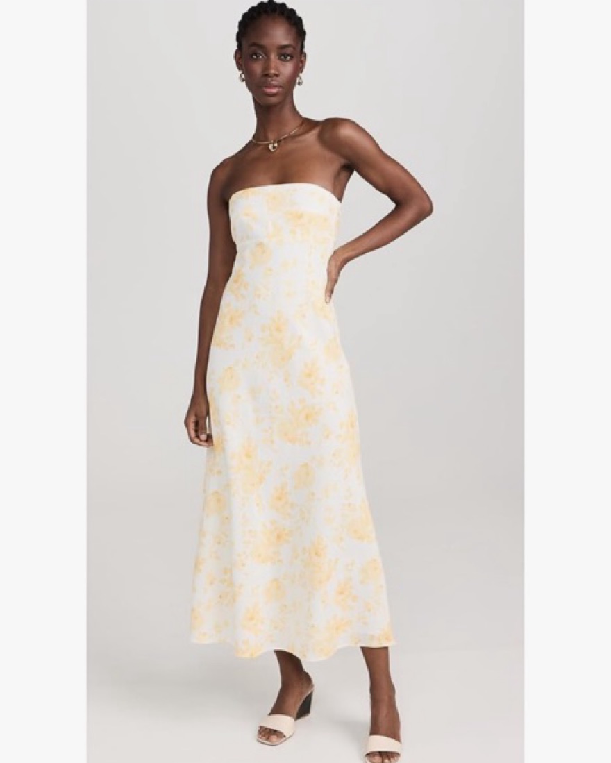 WAYF Womens Strapless Midi Dress by WAYF - Pickle