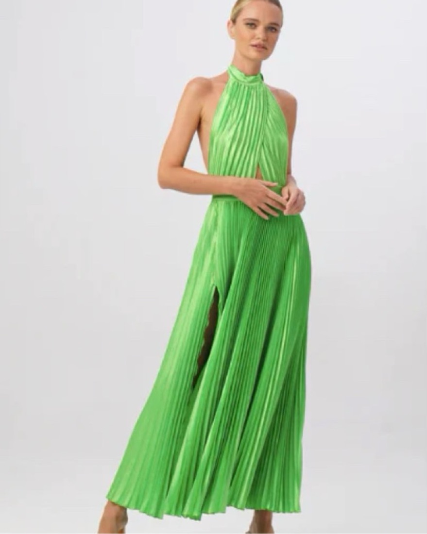 NEW L'IDEE Bright Green Renaissance Gown by L'idee - Pickle