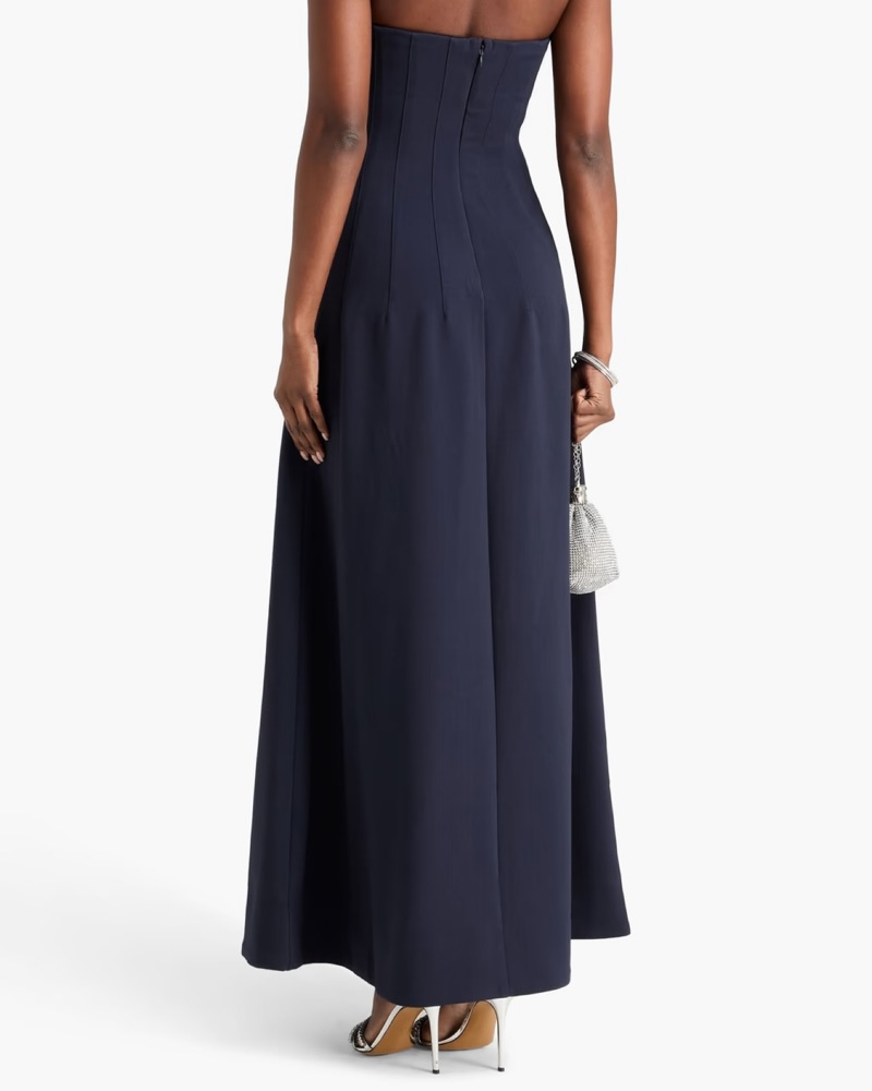 staud navy blue dress STAUD, Wells Dress in Navy, Size 16 main image 1