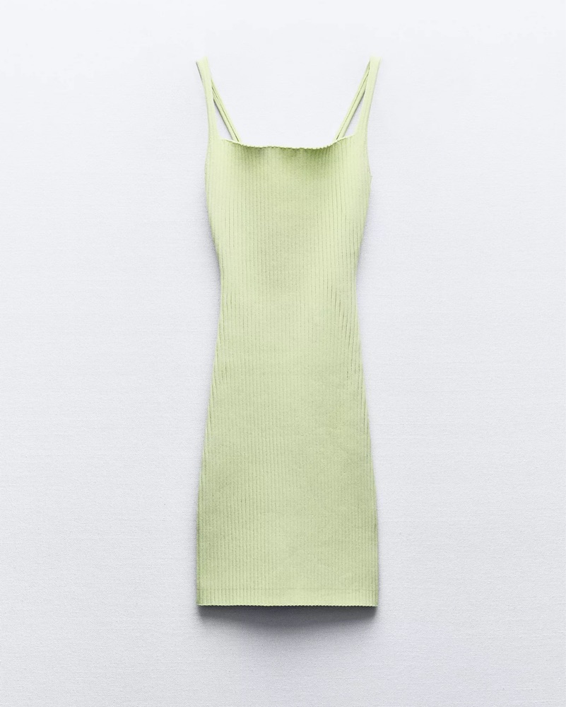Zara Mini Dress with Ribbed Details - Image 1