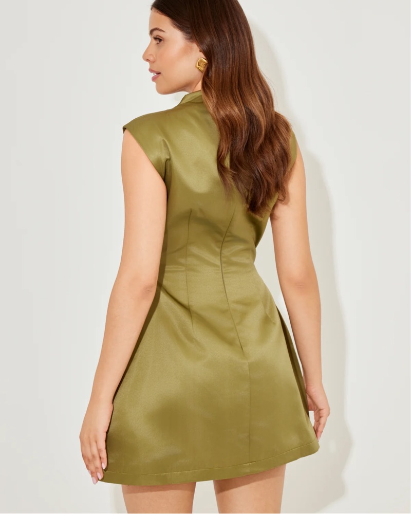 The Ultimate Muse Satin Mini Dress by Odd Muse London - Pickle