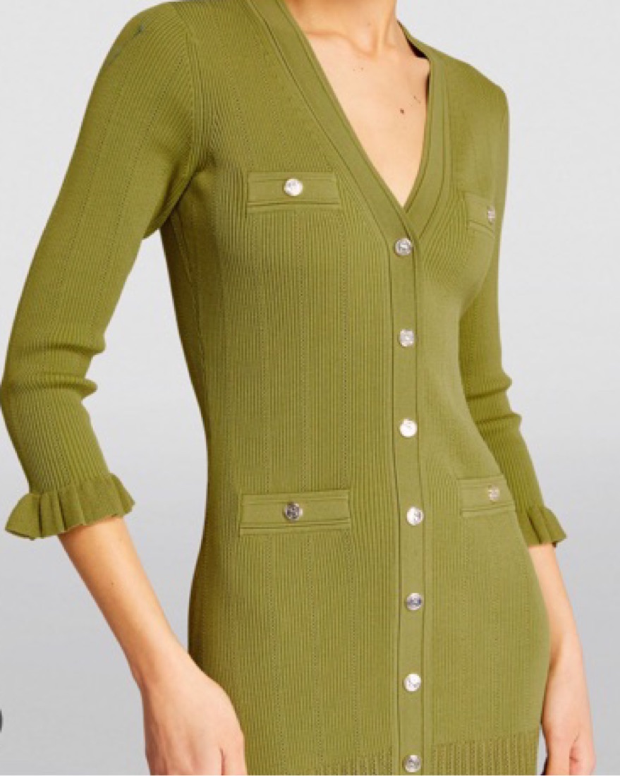 Sandro Ribbed Knit Midi Dress by Sandro - Pickle