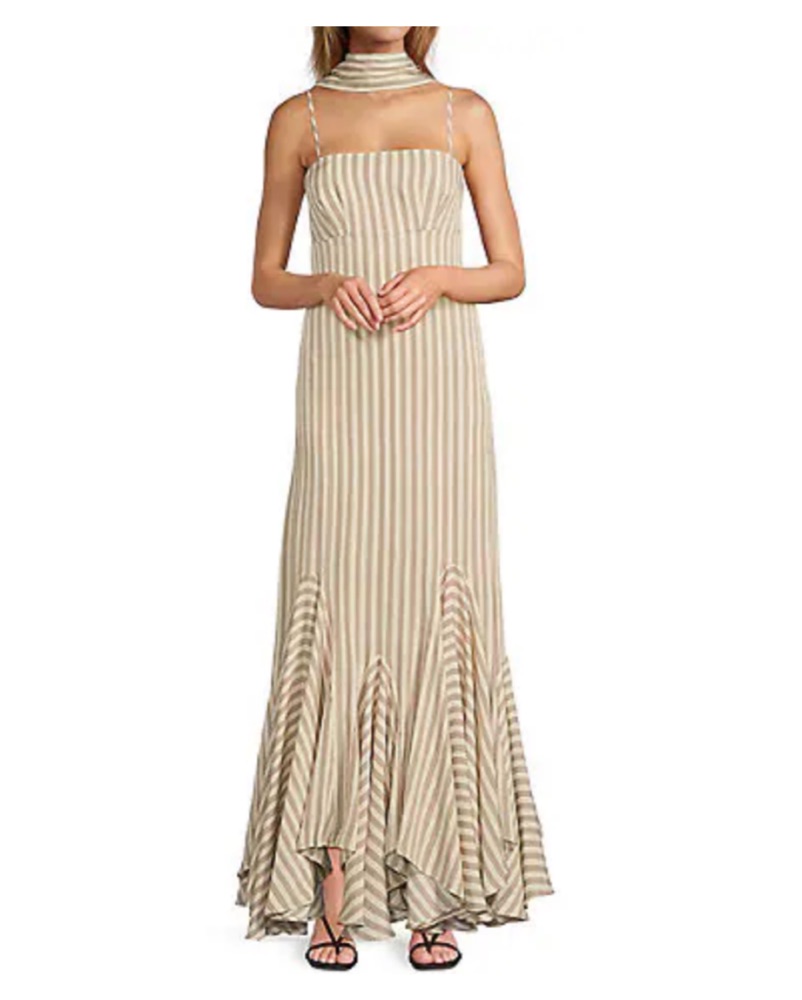 brown and white summer dress Brown / White Check Summer Dress
