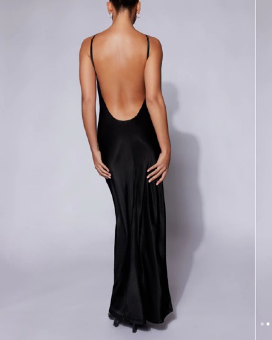 Meshki- Lucia Satin Cut Out Maxi Dress by Meshki - Pickle