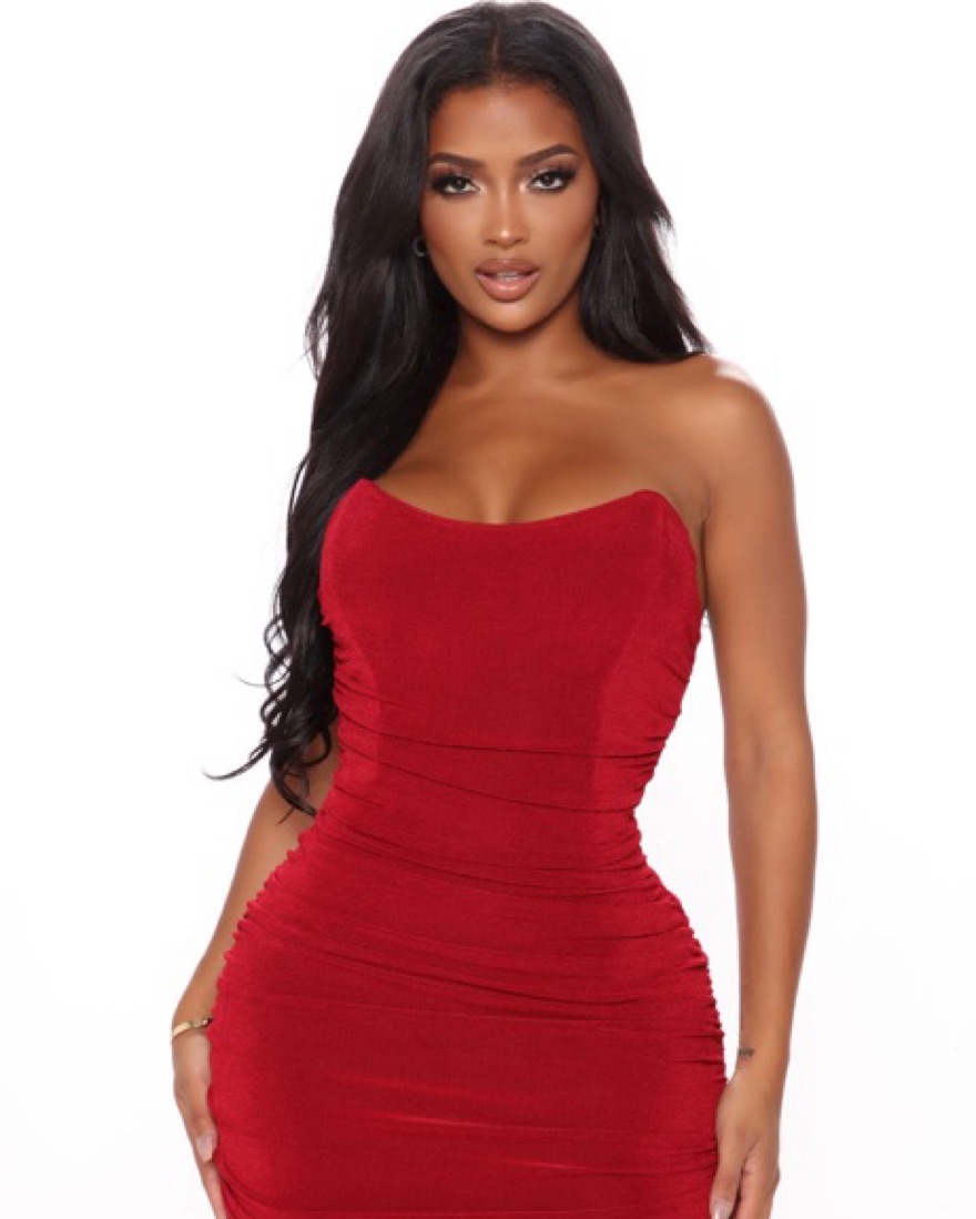 Red sleeveless dress - Image 1
