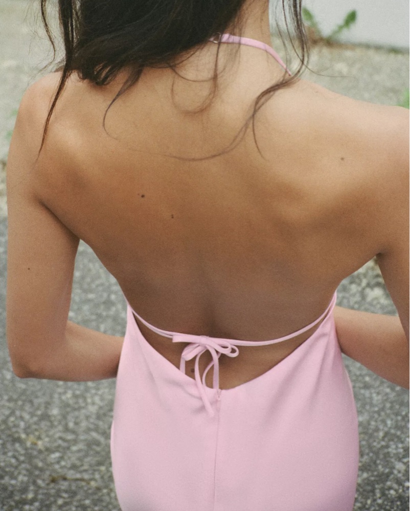 navy blue dress for baby girl Zara New Women's Pink Satin Effect Long Backless Dress. Zw Collection. Size  L