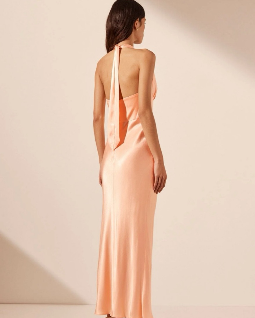 Shona Joy Peach Halter Dress - Image 2