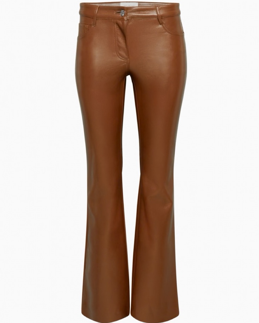 Aritzia Brown Vegan Leather Pants - Image 2