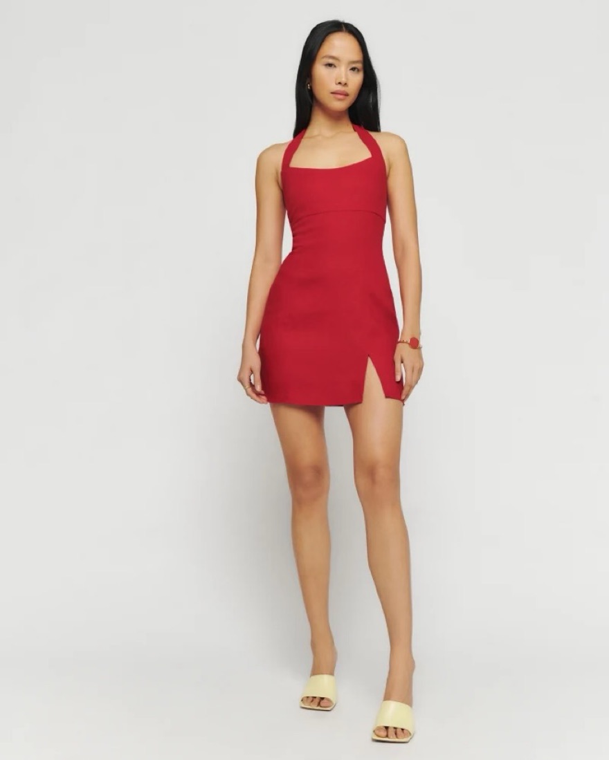 Reformation Isha Linen Dress by Reformation - Pickle