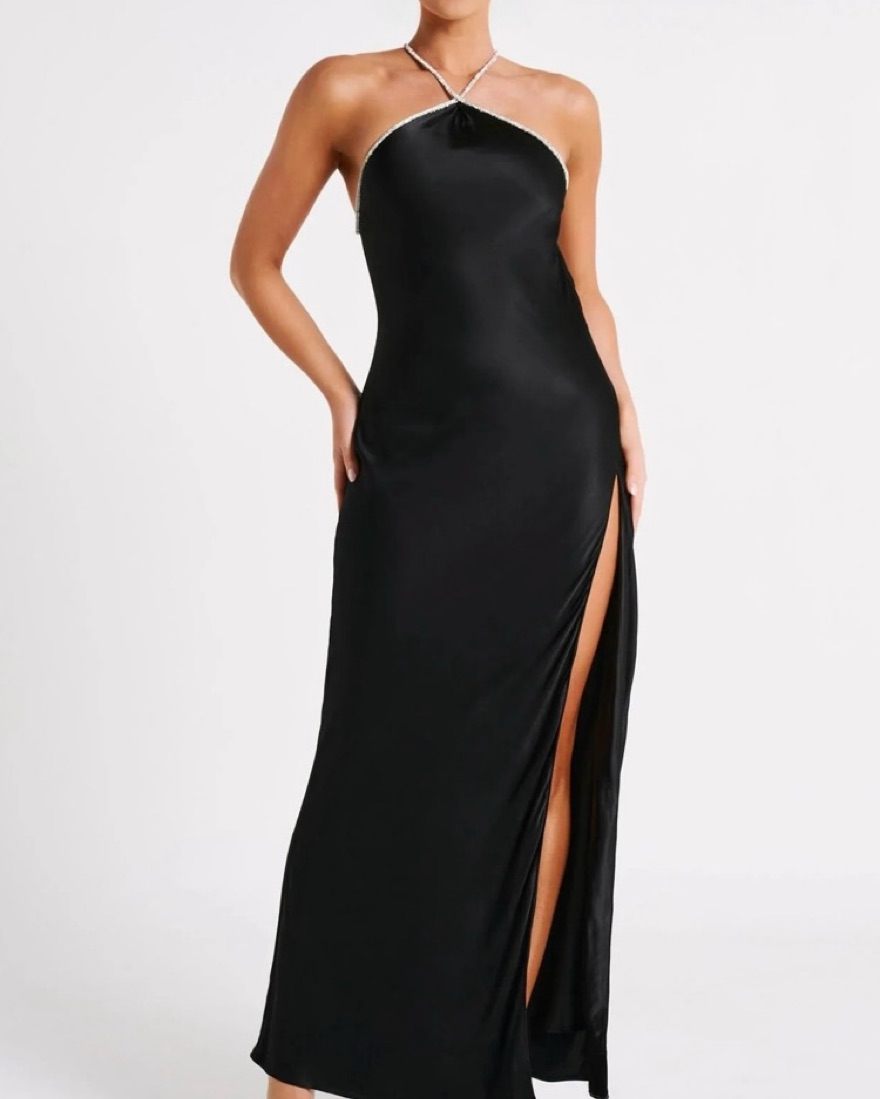 MESHKI BLACK Diamond Rope Dress by Meshki - Pickle