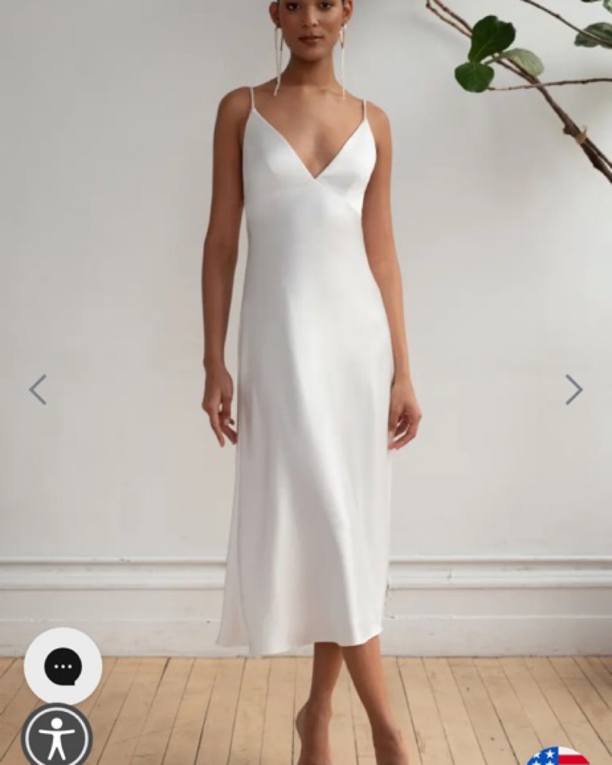 Jenny Yoo Bellini Satin Slip Dress by BHLDN / Jenny Yoo - Pickle