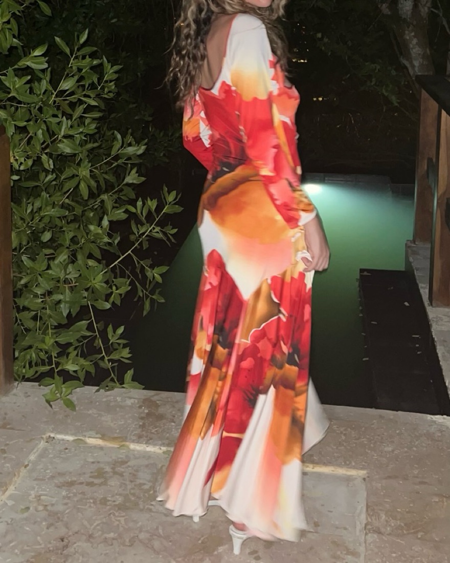 Vintage Maxi Dress W Cutouts - Image 2