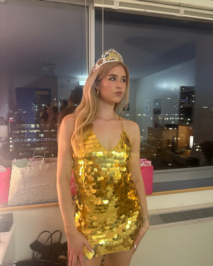 Gold Sequin Celebration Mini Dress by Urban Outfitters - Pickle