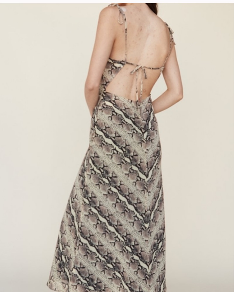 navy blue dress for baby girl Snake Print Maxi Dress main image 1