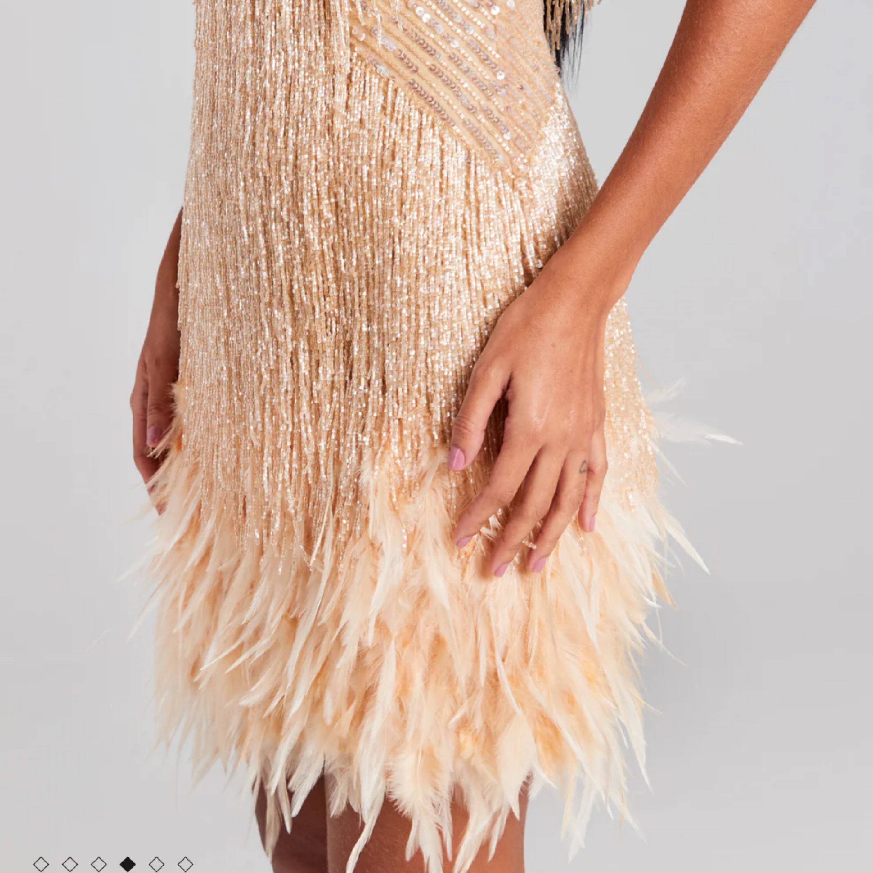white christmas dresses Cleo Champagne Mini Dress main image 0