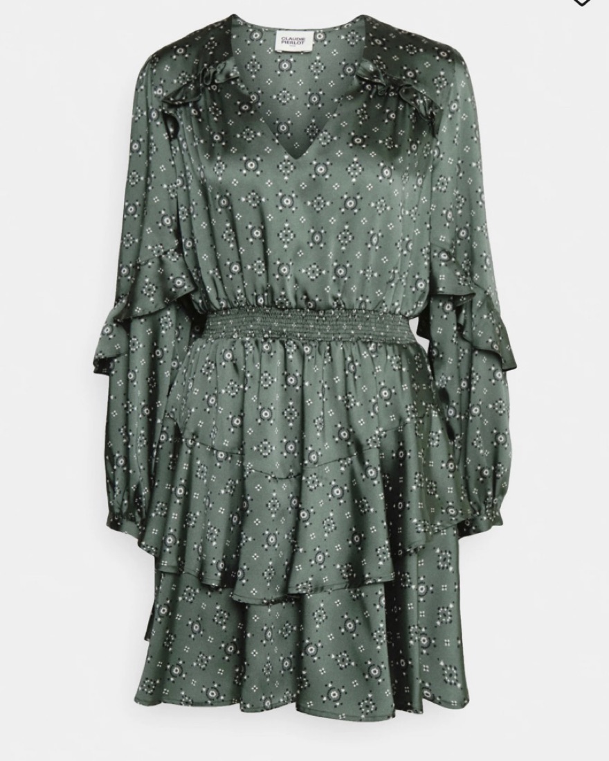 green emerald velvet dress CLAUDIE PIERLOT  Acey Acey