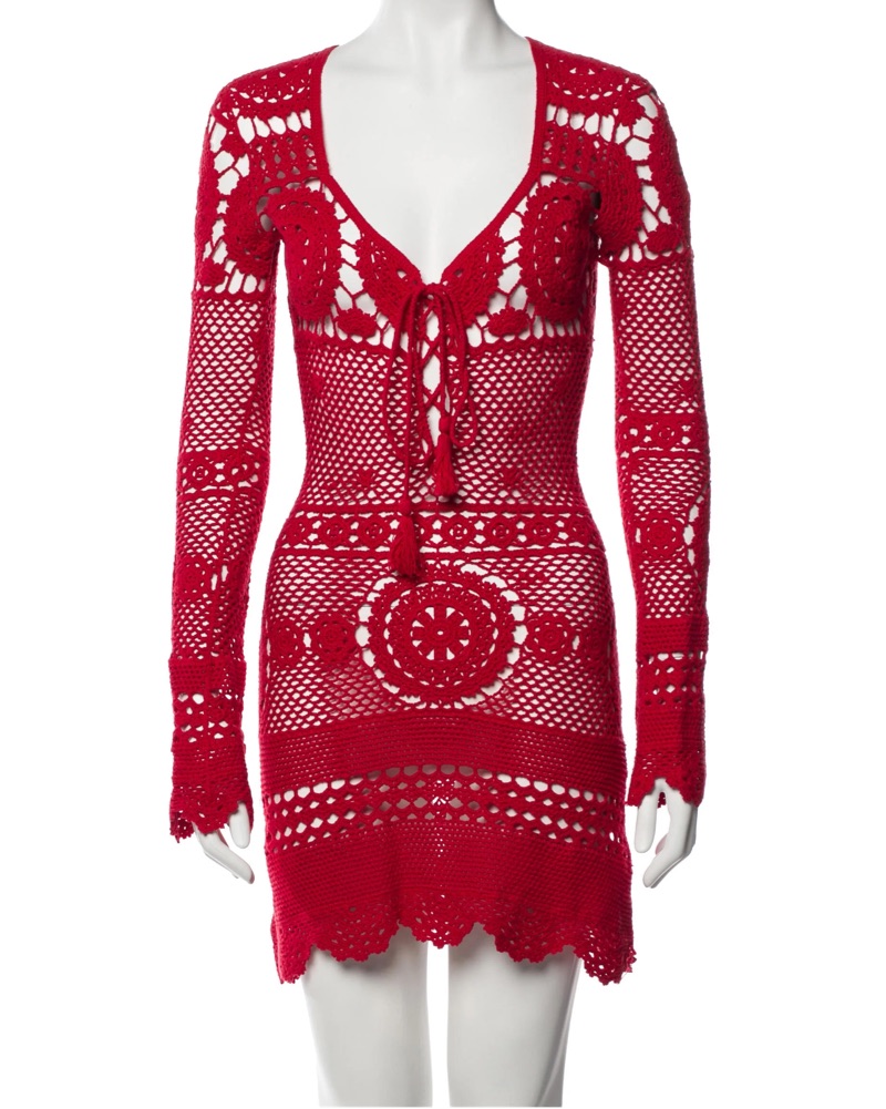 Rat & Boa Red Crochet SummerBeach Dress by Rat & Boa - Pickle