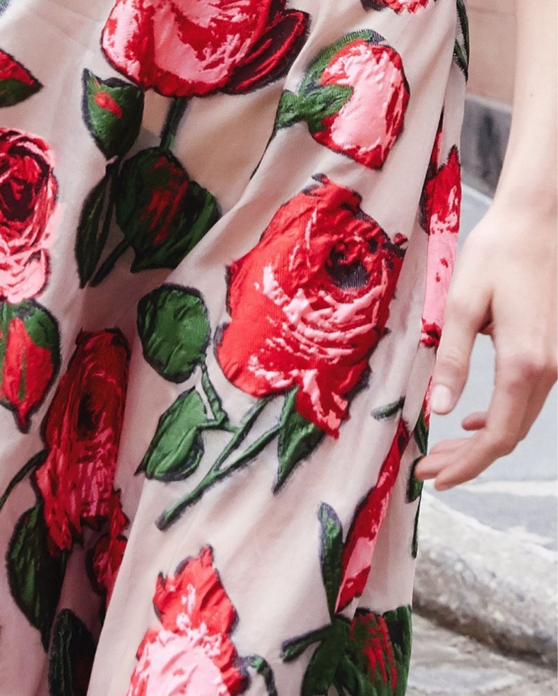 Lela Rose Midi V-Neck Dress by Lela Rose - Pickle