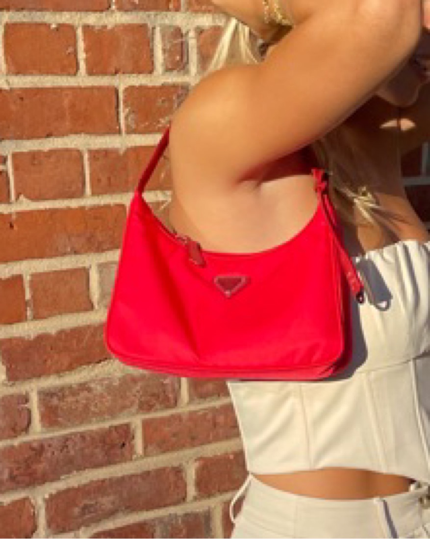 Prada Red Shoulder Bag - Image 3
