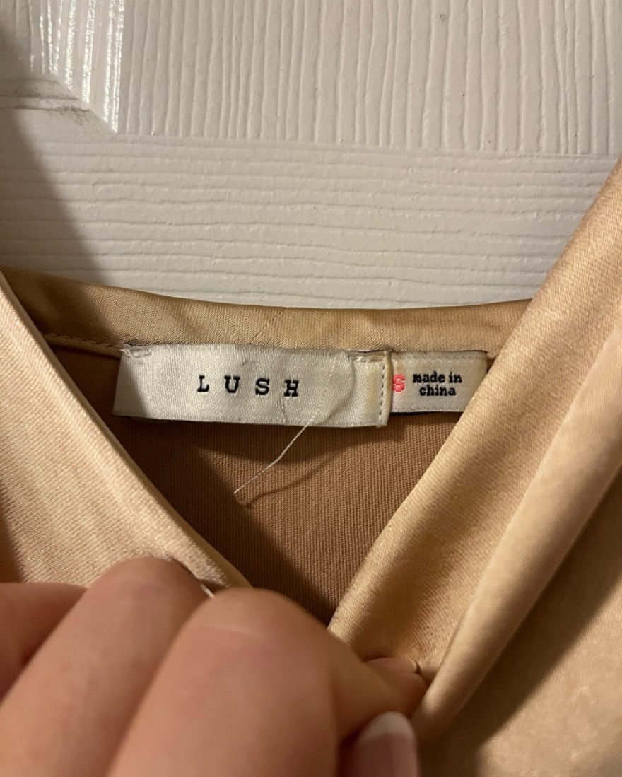 Gold Cowl Neck Dress with Slip - Image 6