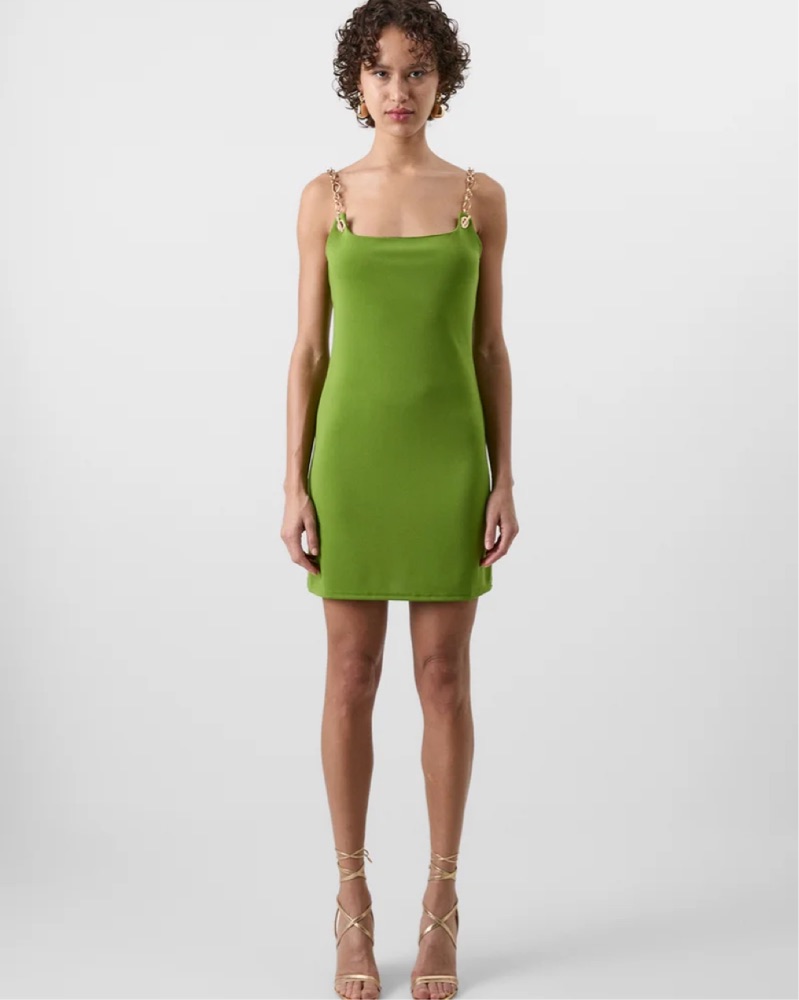 knee length dresses for ladies Rent Cult Gaia Green Lissett Off Shoulder Mini Dress main image 0
