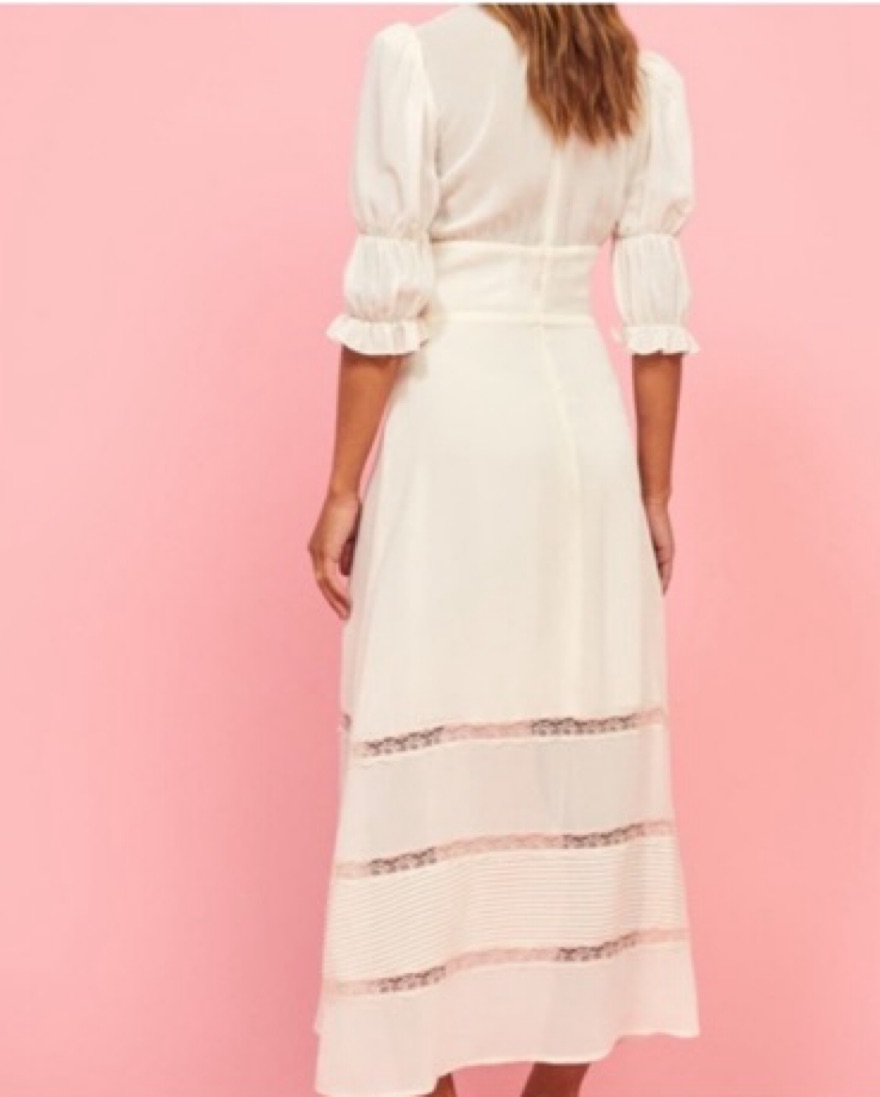 White Reformation Ginny Dress - Image 4