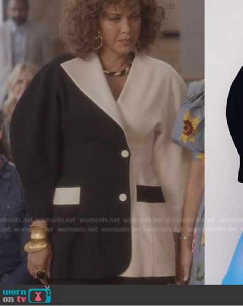 O-sleeve wool crepe mini blazer dress - Image 4