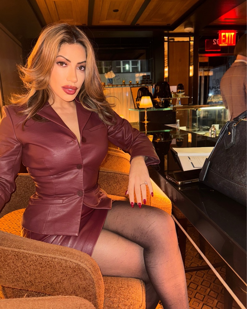 Khy Burgundy/Merlot Leather Blazer Set by Khy - Pickle