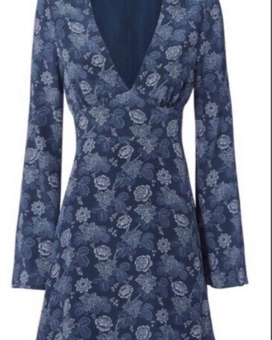 intermix blue dress Kylen Denim Mini Dress