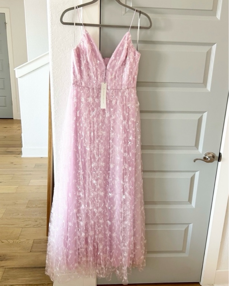 open lace back dress ML Monique Lhuillier Leela Crepe Long Dress MSRP $545 – DGFOutlet