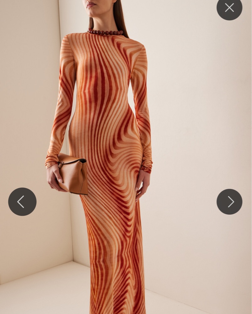 Tove Printed Maxi Dress by Tove - Pickle