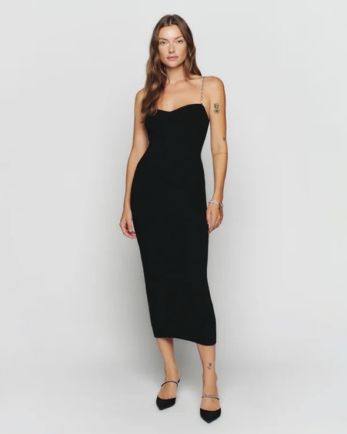 Reformation Black Midi Dress by Reformation - Pickle